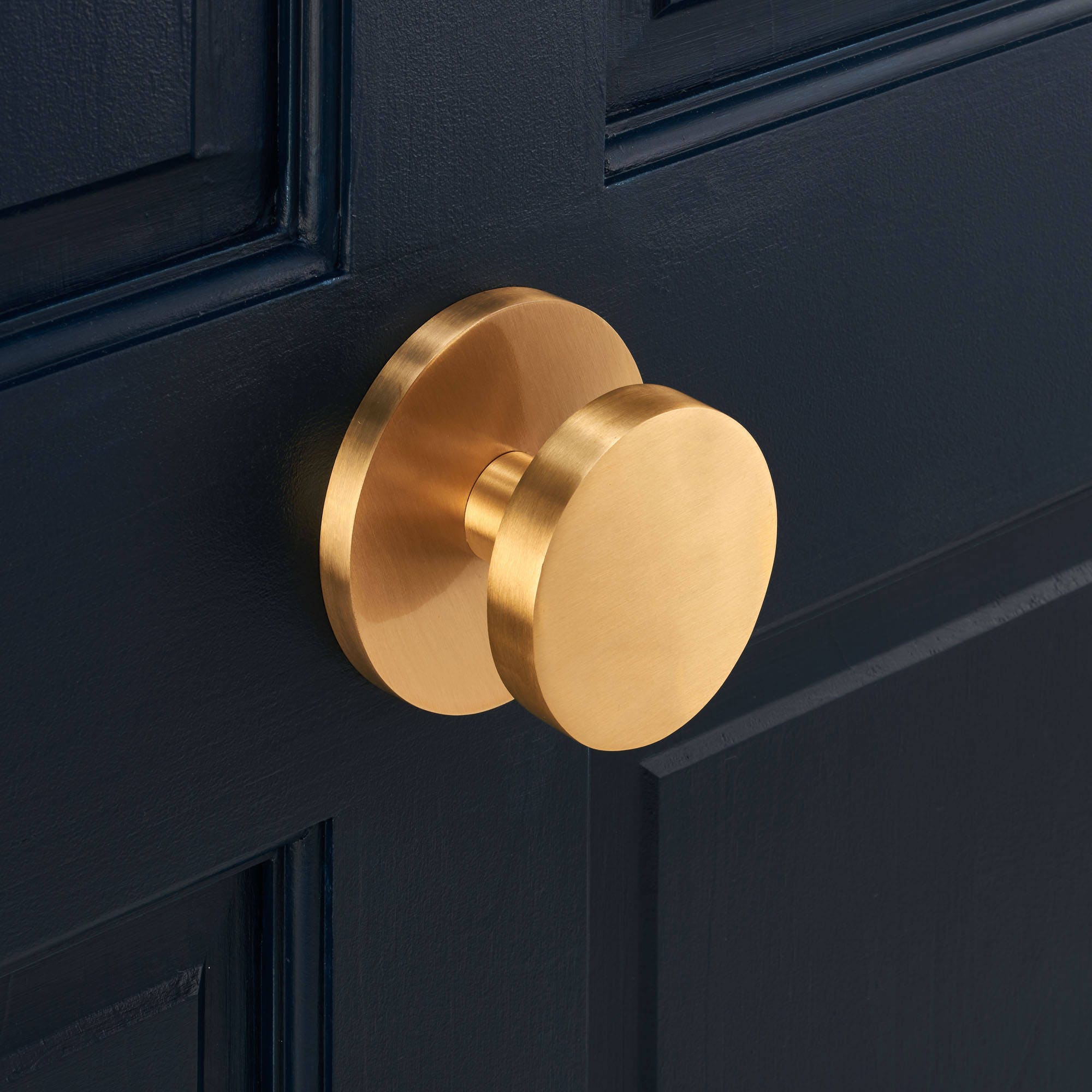 FIXED DOOR HANDLE / SINGLE-SIDED / LINEAR / BRASS