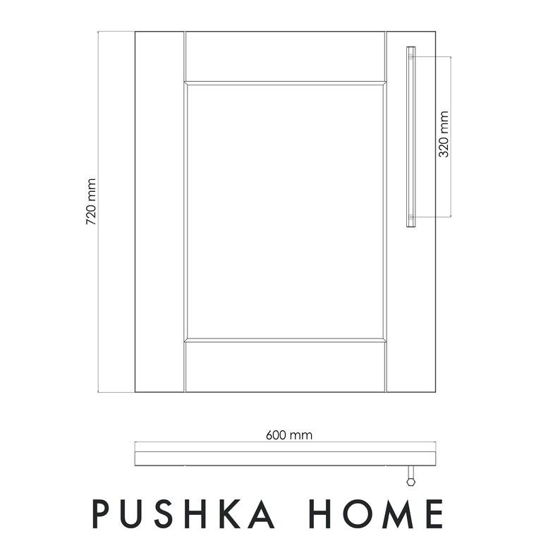 Solid Brass Hexagonal Cabinet Pull Handles, Art Deco Style Drawer Hardware 320mm Hole Centre