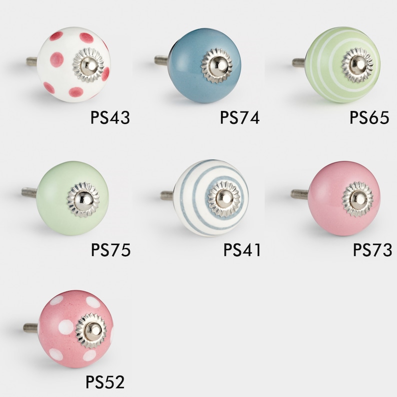 Small Knobs Ceramic Door Pulls Decorative Etsy