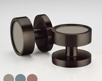 Bronze Mortice Door Knobs | Solid Brass, Round Internal Handles