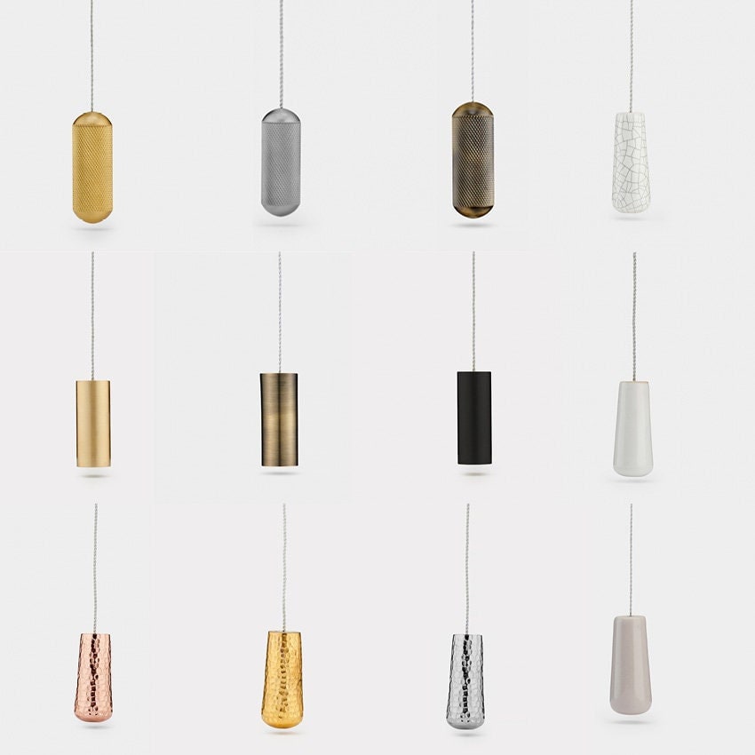 Brushed Brass Gold & Silver Knurled Cylindrical Bathroom Light Pulls Brushed Brass Gold & Silver Knurled Cylindrical Bathroom Light Pulls