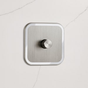 Silver Dimmer Switch (150W) | 1G 2G 3G 4G | LED Compatible Trailing Edge  | 220 – 240V AC | Two Way | CE-tested for use throughout Europe