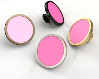 Rosa Schrankknöpfe für Kommode, Schranktüren, Kleiderschrank, Küche, Schlafzimmer und Kinderzimmer. Viele Farben und Ausführungen zur Verfügung