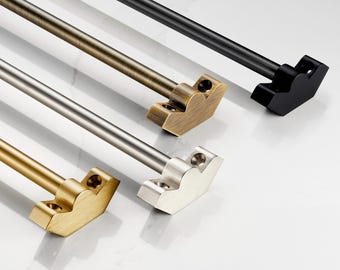 Brass Stair Rods: Modern End Cap Carpet Runner Hardware (Gold, Silver, Black)