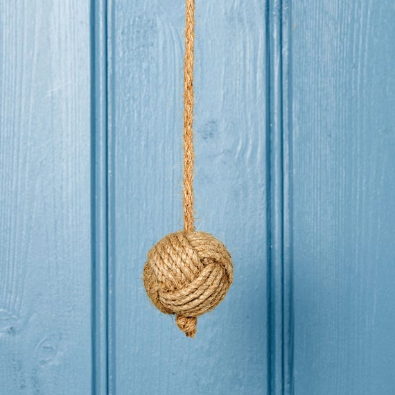 Decorative Nautical Jute Rope Knot Bathroom Ceiling Light Pull Etsy