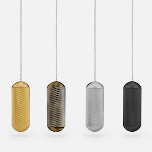 Badezimmer Licht Zieht | Messing mit modernem gerändeltem Design. Passend für Rollos | Erhältlich in A Gold, Silber, Antikes Gold, Schwarz & Bronze