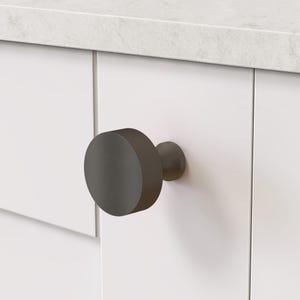 Solid Brass Round Cabinet Knob | Modern Furniture Hardware image 15