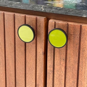 Perillas de gabinete verdes, cubierta de acrílico, herrajes para muebles
