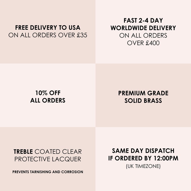 Pair of Solid Brass Gold Half Moon Door Pulls Can Fit Back to