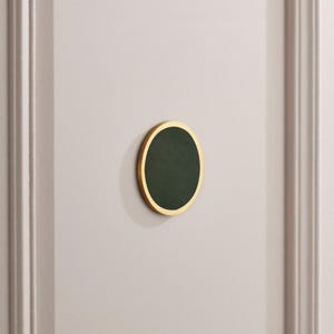 Personalised Brass & Leather Door Sign, Gold Lettering. Brass Door Plaque - Hidden fixings. image 11