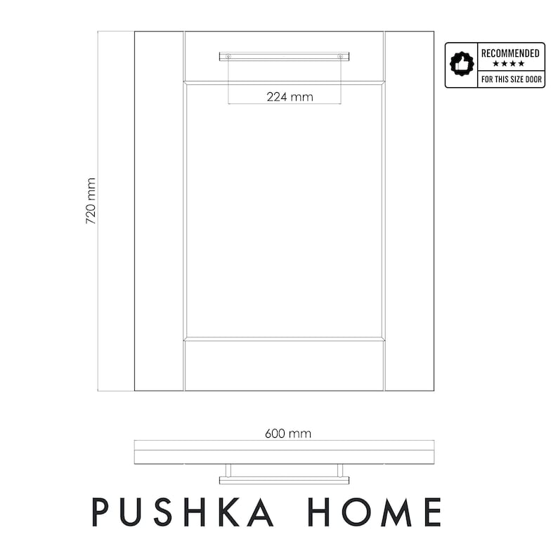 Solid Brass Hexagonal Cabinet Pull Handles, Art Deco Style Drawer Hardware 224mm Hole Centre