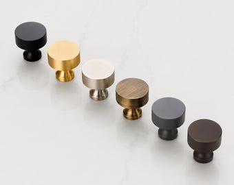 Brass Cupboard Door Knobs. Suitable for all cabinet doors. Gold, Black, Antique Gold, Gunmetal Grey, bronze and Silver.