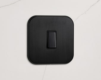 Black Rocker Light Switch | Modern Screwless Design