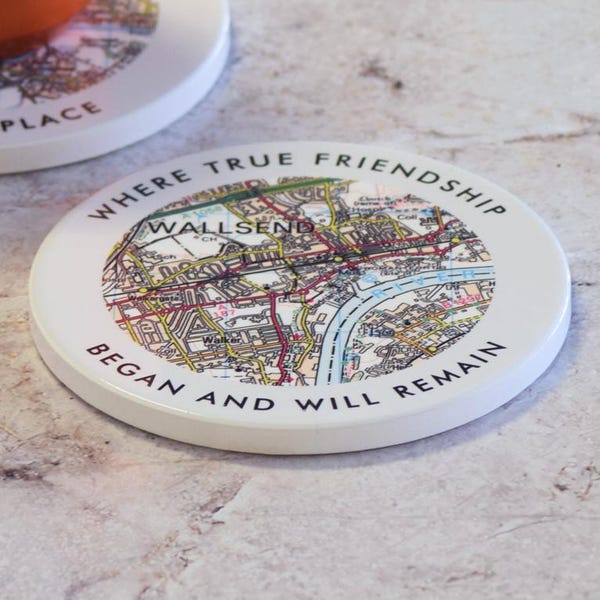 Personalised UK Map Coaster With Message. Personalised Mother's Day / Birthday / Father's Day Gift | Made in UK | Photo Gift | Gift Box