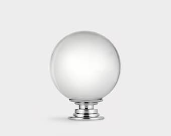 Knäufe aus klarem Kristallglas, für Schränke, Schubladen, Kommoden. Runde Glas Schrank Türknäufe