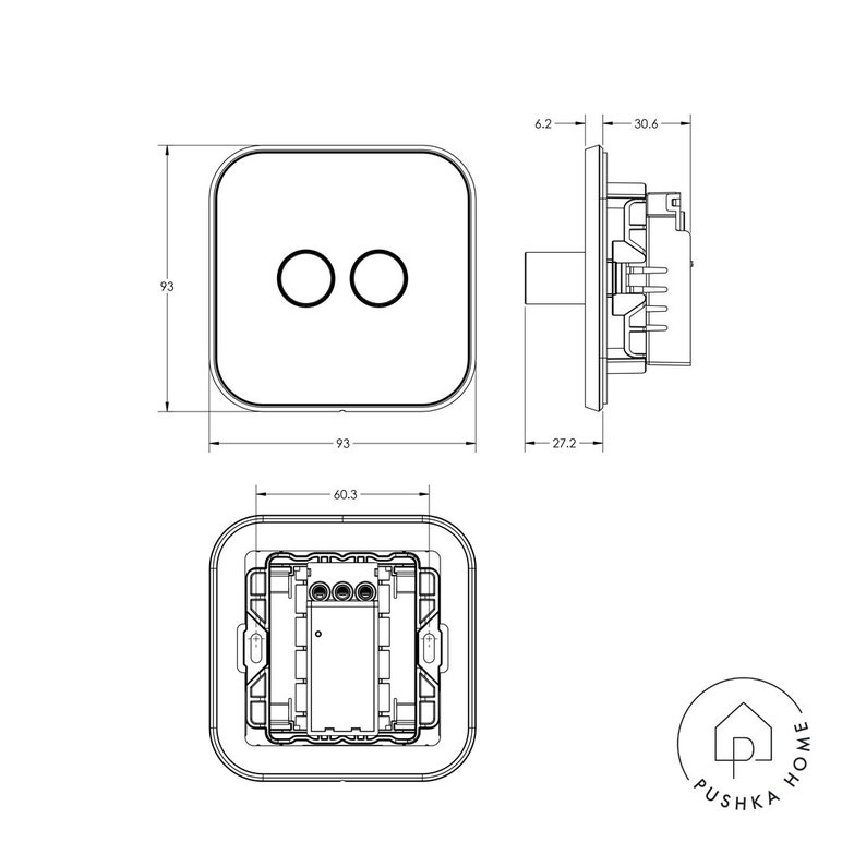 Two Way Rotary Dimmer Switch 150W Gold in 1G 2G 3G 4G LED Compatible Trailing Edge image 8