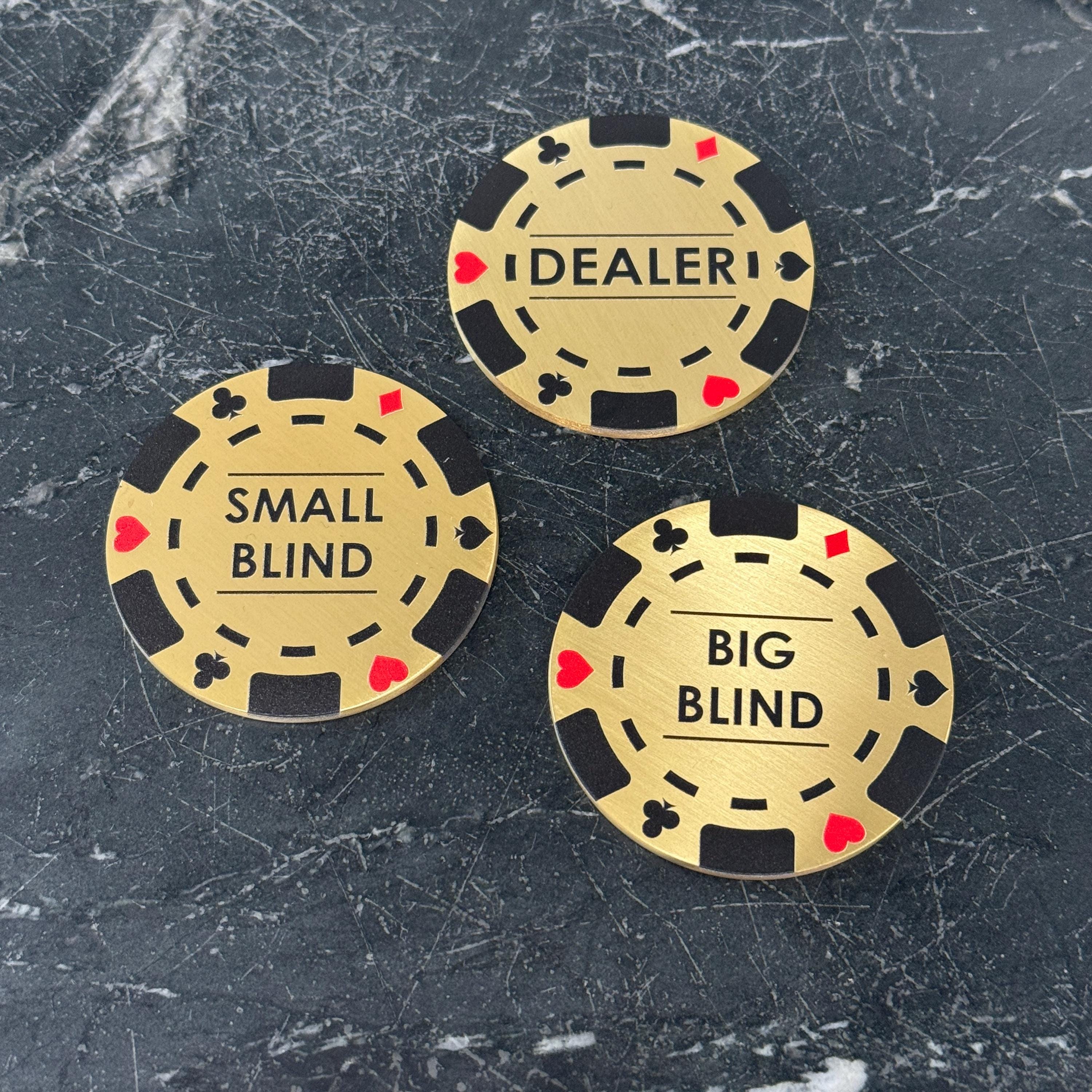 BTOB ミニョク　2017年サインボール Brass Poker Chip | Small Blind | Big Blind | Dealer Button