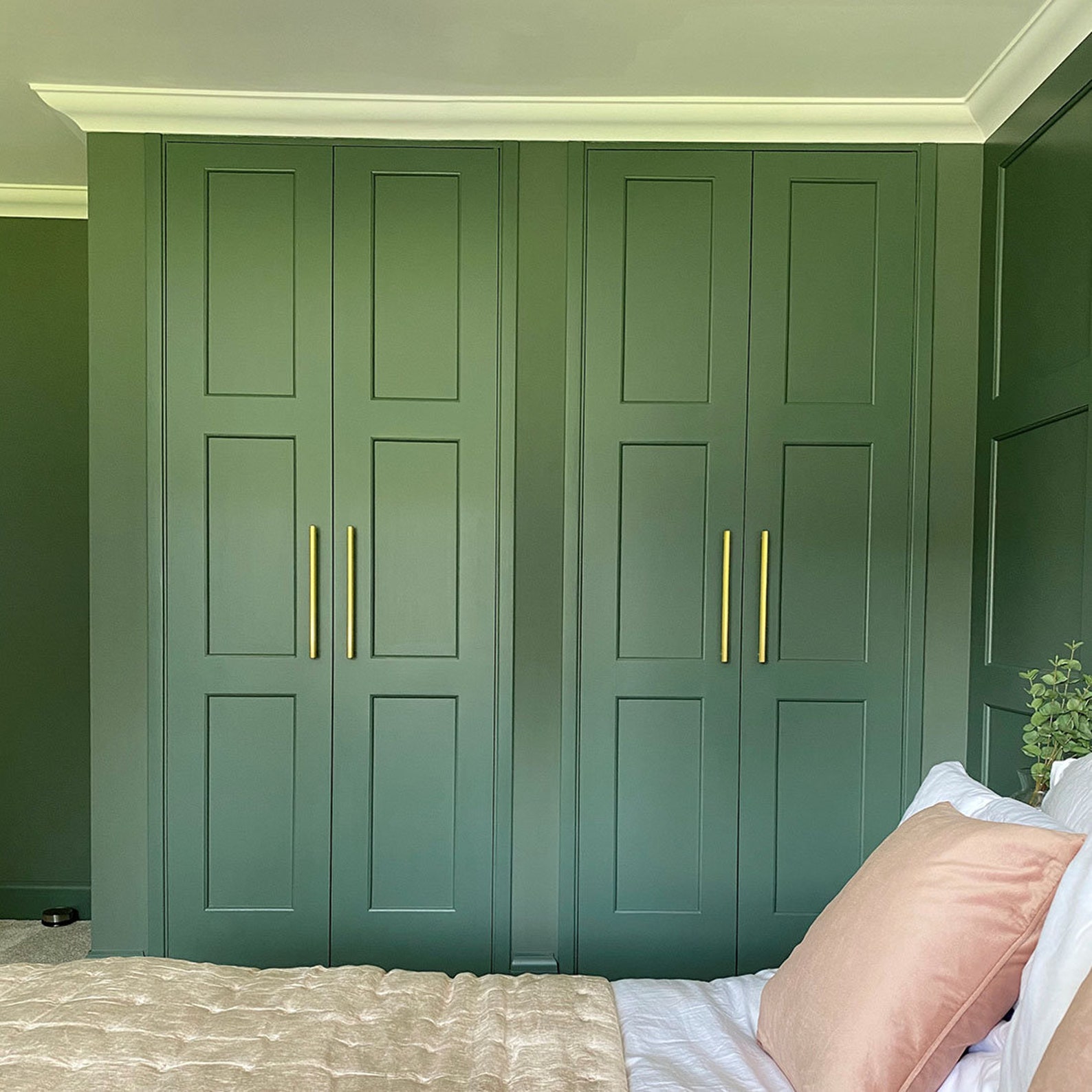 PREMIUM Solid Brass Handles Brushed Gold Hexagonal T Etsy Ireland