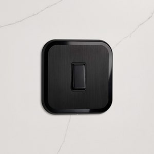 Black Light Switch | 2 Way Electrical Rocker Switch 150W 1-4 Gang 2-Way 240V Compatible with Metal/Plastic Boxes with Minimum Depth 25mm