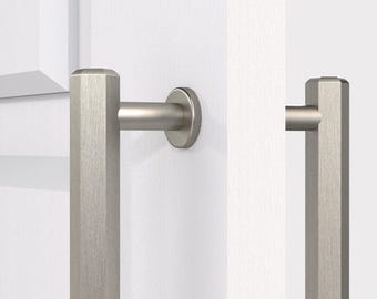 Massivem Messing Silber Tür Griffe, Rücken an Rücken Hardware