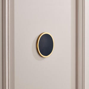 Personalised Brass & Leather Door Sign, Gold Lettering. Brass Door Plaque - Hidden fixings. image 9