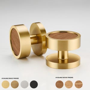 Brass Mortice Door Knobs | Choice of Wooden Inserts | 3 Finishes Available | Spring Loaded & Suitable for Internal Doors. Sold as Pair