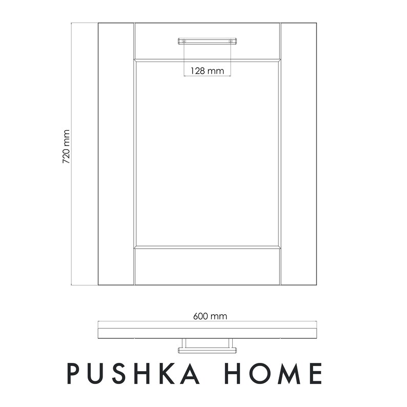 Solid Brass Hexagonal Cabinet Pull Handles, Art Deco Style Drawer Hardware 128mm Hole Centre