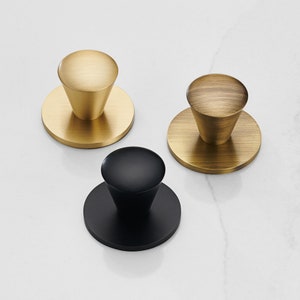 Brass Cupboard knobs | Gold, Black & Antique | door pulls for cabinet doors, cupboards and kitchen units