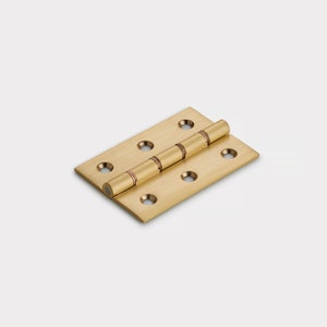 Solid Brass Double Bronze Washered Gold Silver Black Antique Gold Door Butt Hinges. Lacquered to prevent tarnishing Gold