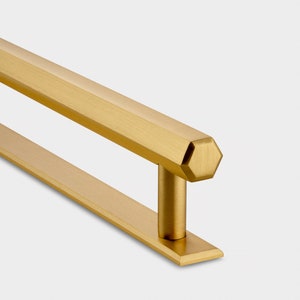 Messing Gold Schrank Griffe mit Rückplatte - Stilvolle Küchen & Möbelgriffe