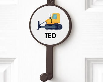 Personalized Cartoon Vehicle Wall Hook | Kids Nursery Decor