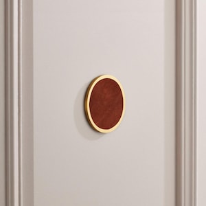 Personalised Brass & Leather Door Sign, Gold Lettering. Brass Door Plaque - Hidden fixings. image 10