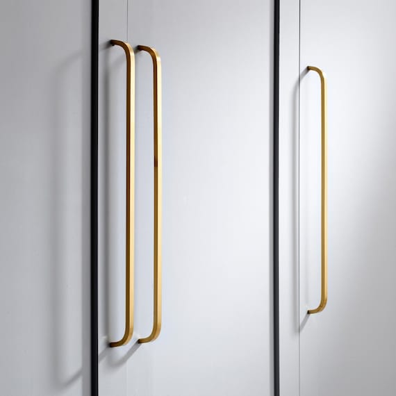 Solid Brass Gold Long Kitchen Wardrobe Pull Bar Door Handles Kitchen Wardrobe Pull Bar Door Handles