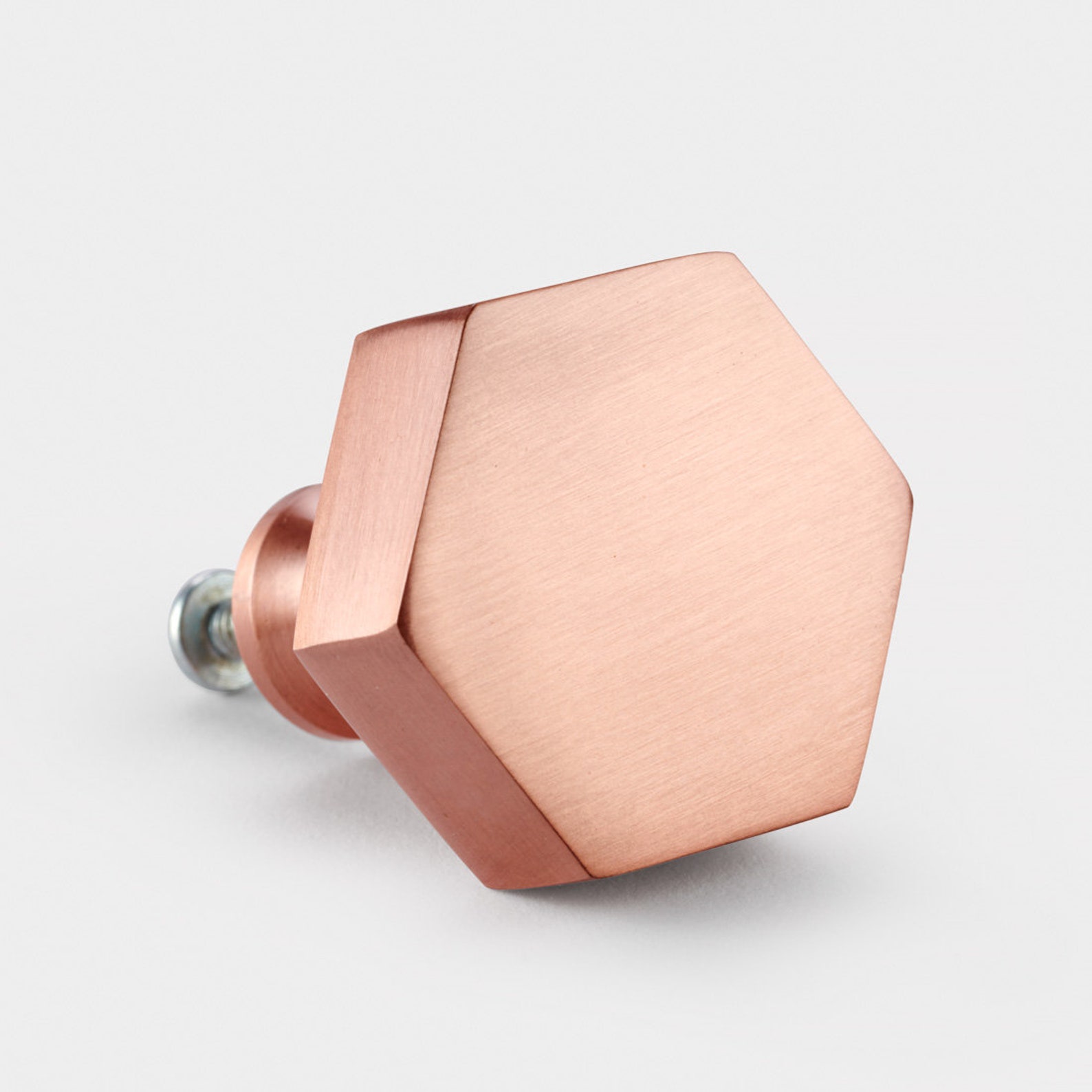 Modern Brushed Solid Brass Copper Cupboard Door Knobs Etsy