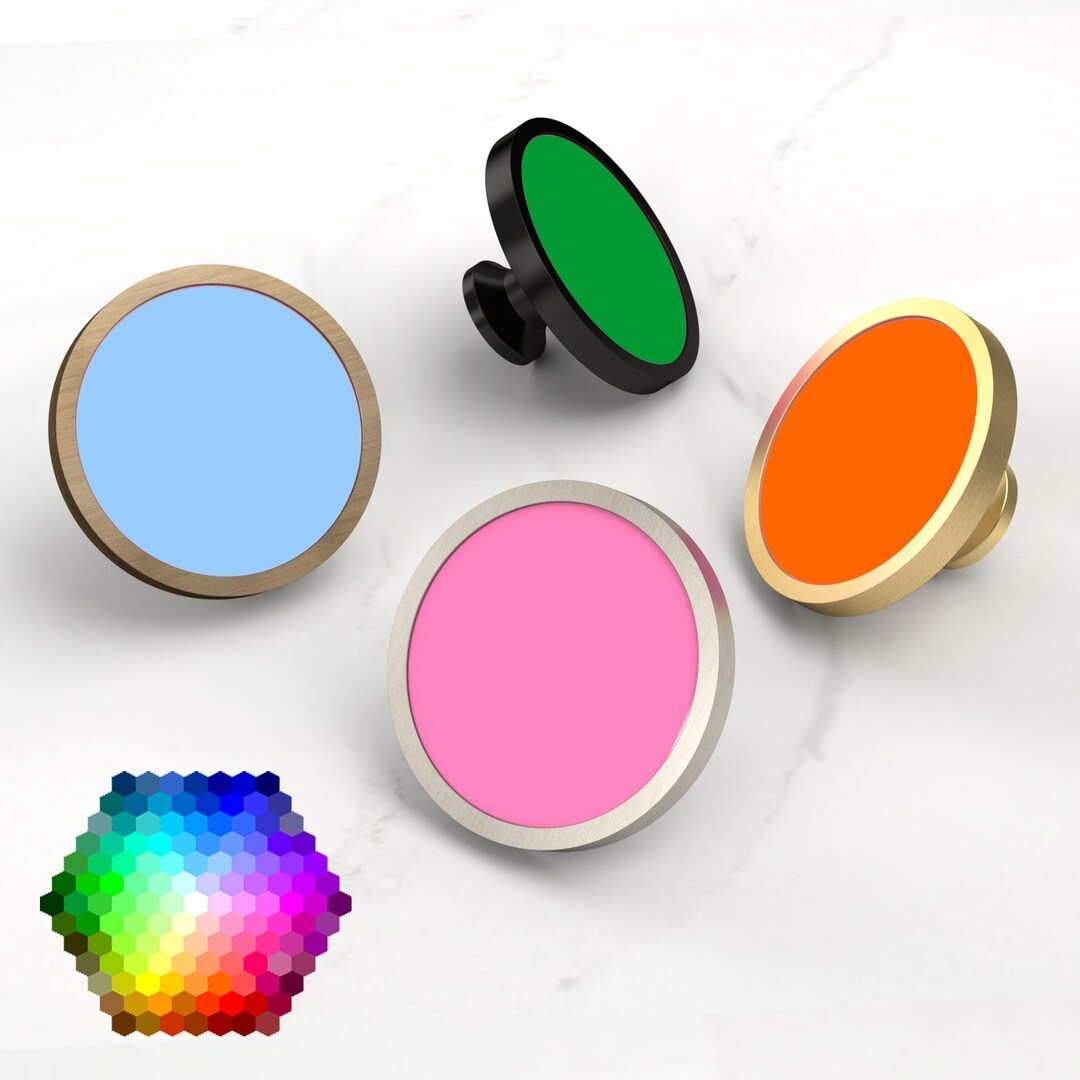 Custom Colour Cabinet Door Knobs | Any HEX Code | Cupboard Knobs ...