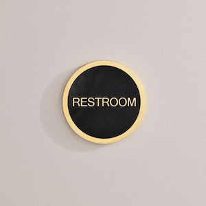 Personalised Brass & Leather Door Sign, Gold Lettering. Brass Door Plaque - Hidden fixings. image 2