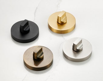 Zestaw mosiężnych zamków łazienkowych z pokrętłem, zapewniających prywatność – złoto, srebro, czerń, antyczne złoto, brąz