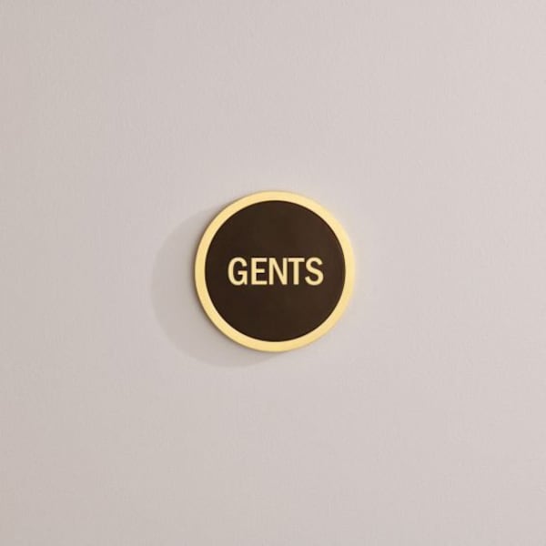 Personalised Wording Brass Door Plaque Sign Gold Foil With Leather Insert Available In Gold, Silver, Black, Antique Gold