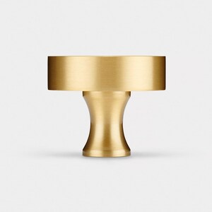 Solid Brass Round Cabinet Knob | Modern Furniture Hardware image 18
