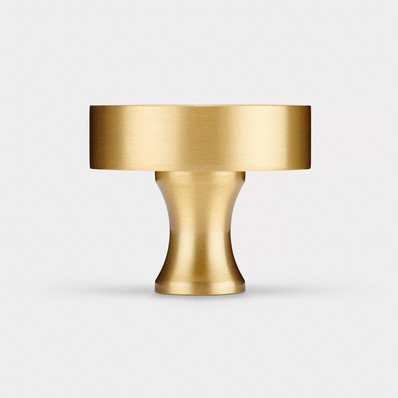 Solid Brass Round Cabinet Knob | Modern Furniture Hardware image 18