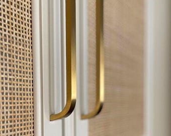 Gold Handles for cabinet doors, gold cupboard handles, wardrobe handles, drawer pulls, modern kitchen cabinet pulls, premium door handles