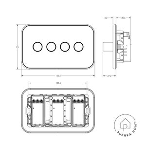 Two Way Rotary Dimmer Switch 150W Gold in 1G 2G 3G 4G LED Compatible Trailing Edge image 10