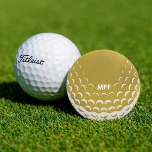 Brass Golf Ball Marker, Personalized Golf Gift, Custom Golf Ball Marker, Premium Brass Golf Coin, Unique Golf Gifting for Enthusiasts