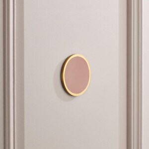 Personalised Brass & Leather Door Sign, Gold Lettering. Brass Door Plaque - Hidden fixings. image 12
