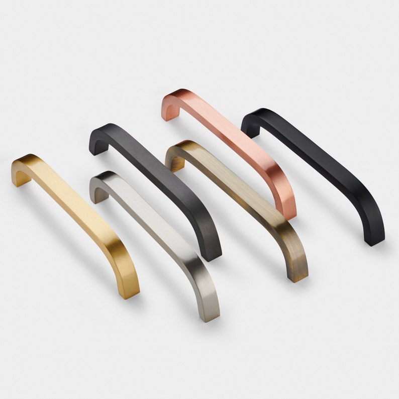 Solid Brass Gunmetal Grey Bar Handles for Cupboards Cabinets | Etsy