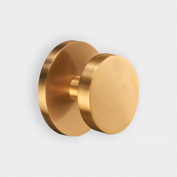 FIXED DOOR HANDLE / SINGLE-SIDED / LINEAR / BRASS