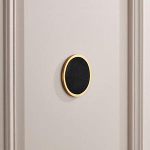 Personalised Brass & Leather Door Sign, Gold Lettering. Brass Door Plaque - Hidden fixings. image 8