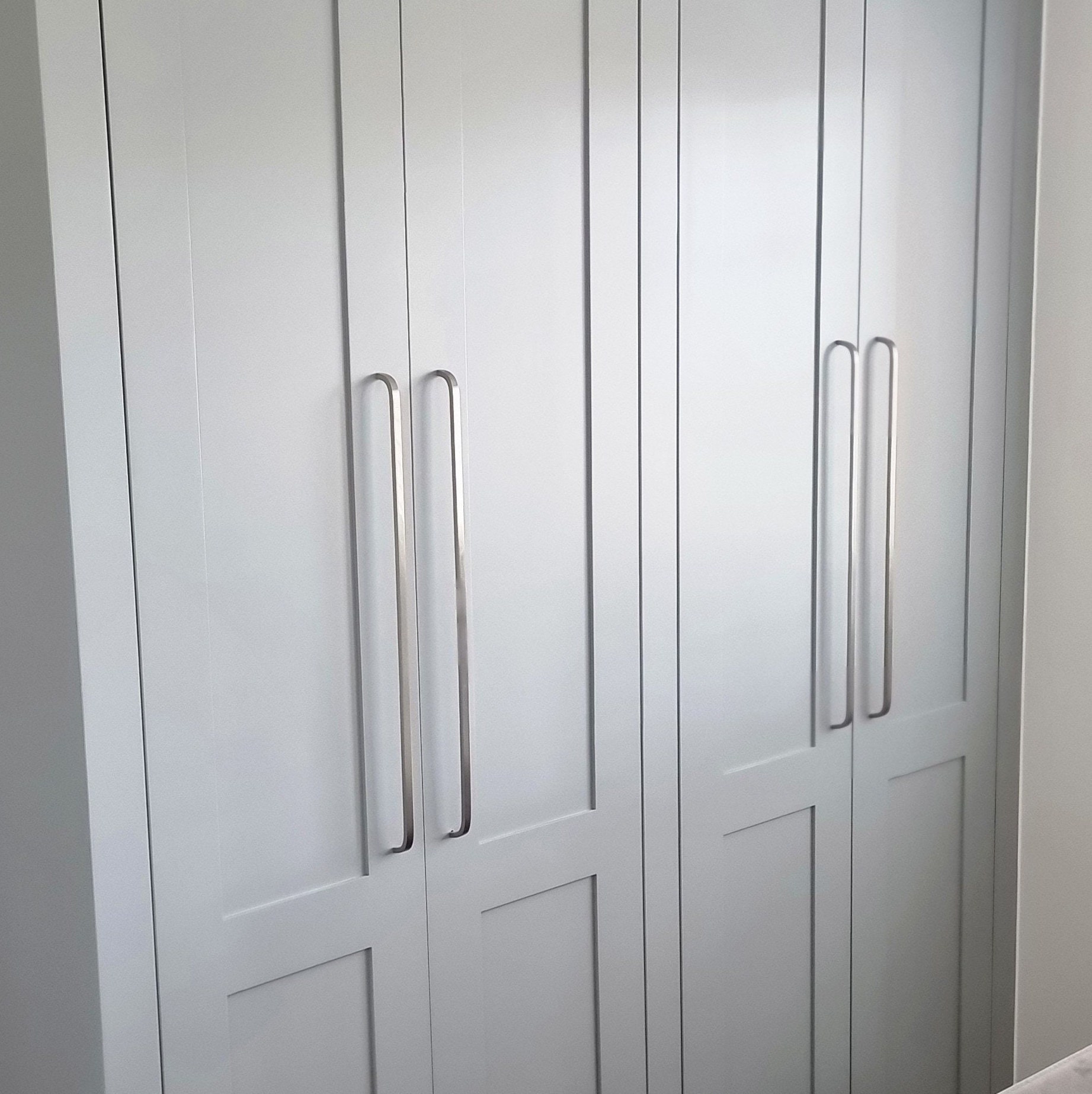 Solid Brass Silver Kitchen Handles for and Cupboard Etsy