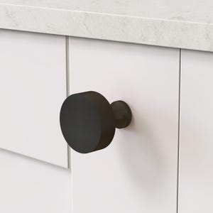 Solid Brass Round Cabinet Knob | Modern Furniture Hardware image 13