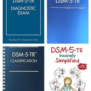 DSM 5 TR Combo Set 4 Books, Desk Reference, Classification, Simplified & Pocket Guide, Brand New Paperback Psychiatry Textbook Bundle